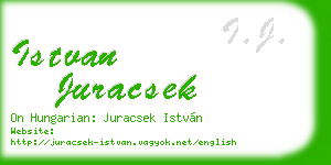 istvan juracsek business card