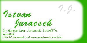 istvan juracsek business card